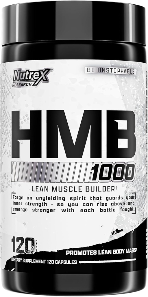 Nutrex Research HMB 1000 MG | Destekler Kas Kurtarma, Skeletal Kas Hasarını Azaltır, Artan Güç, Kas Kaybı | 120 Capsules