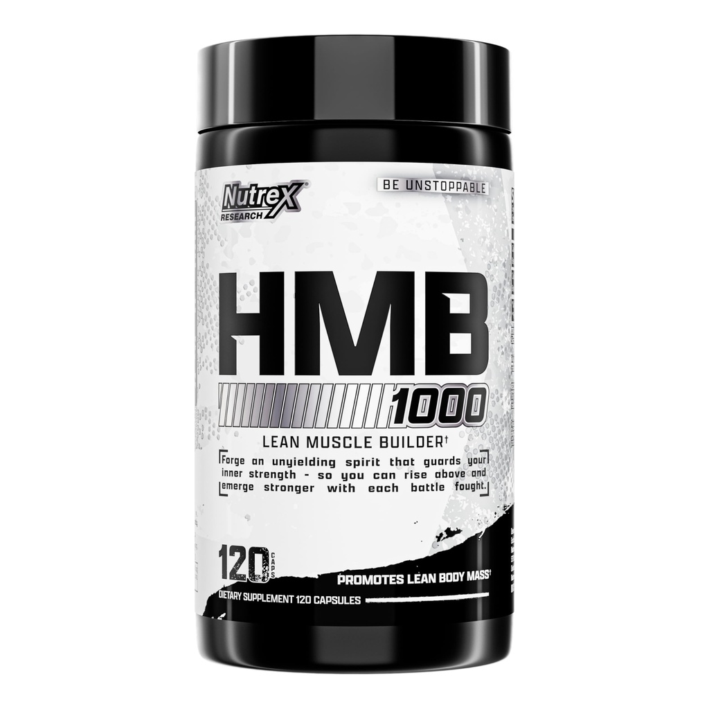 Nutrex Research HMB 1000 MG | Destekler Kas Kurtarma, Skeletal Kas Hasarını Azaltır, Artan Güç, Kas Kaybı | 120 Capsules