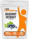 BulkSupplements.com Bilberry Extract Toz - Bilberry Extract Supplement, Herbal Supplement - Vegan & Glulten Free, 500 mg per Service, 100g (3.5 oz) (Pack of 1)