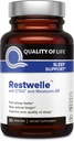 Ποιότητα Ζωής - Restwelle – Premium Natural ETAS και συμπλήρωμα μελατονίνης – Μη Groggy Formula με ETAS και μελατονίνη SR – Μη Συνήθης Σχηματισμός – 30 κάψουλες