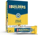 KURALLAR Protein Barlar - Vanilla Almond Flavor - 20g Plant bazlı Protein - Gluten Free - Non-GMO - Low Glycemic - No Yapay Sweeteners - 2.4 oz. (12 Pack)