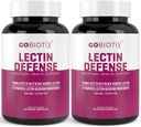 GOBIOTIX Lectin Savunması - Lectin Blocker Supplement for Leaky Gut with MSM and Digestive Enzymes - For Intestinal Health for Women and Men - Non-GMO + Gluten Free - 60 Capsules (2)