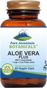 Saf Dağ Botanikleri Aloe Vera Plus Capsules. 200:1 Ekstraksiyon. Kosher Organik Kuru Aloe Vera Gel, Marshmallow Root, Terpery Elm