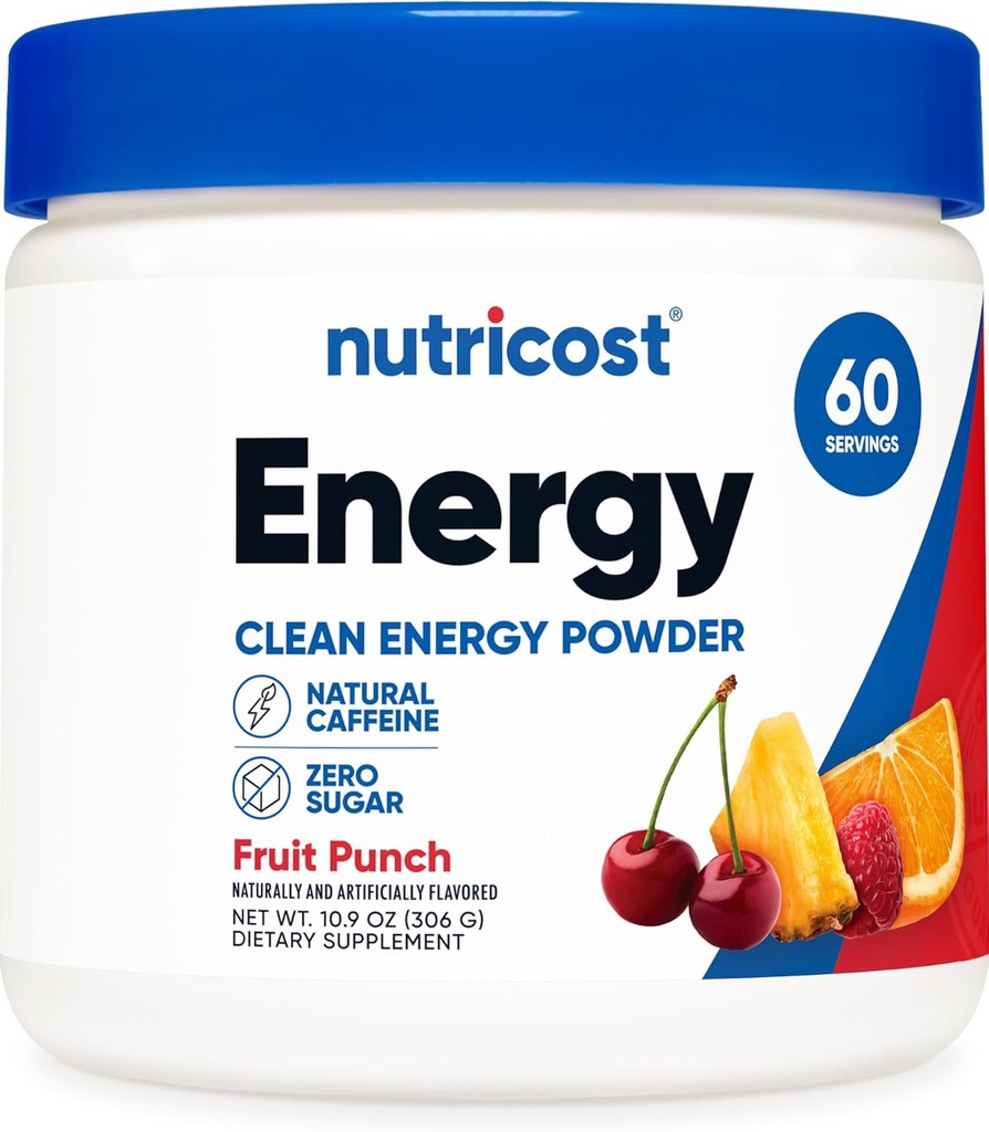 Nutricost Energy Complex (Fruit Punch) (60 σέρβις) - Clean Energy Powder, 300g Συμπλήρωμα διατροφής