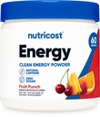 Nutricost Energy Complex (Fruit Punch) (60 Hizmet) - Temiz Enerji Toz, 300g Diyet Tamam
