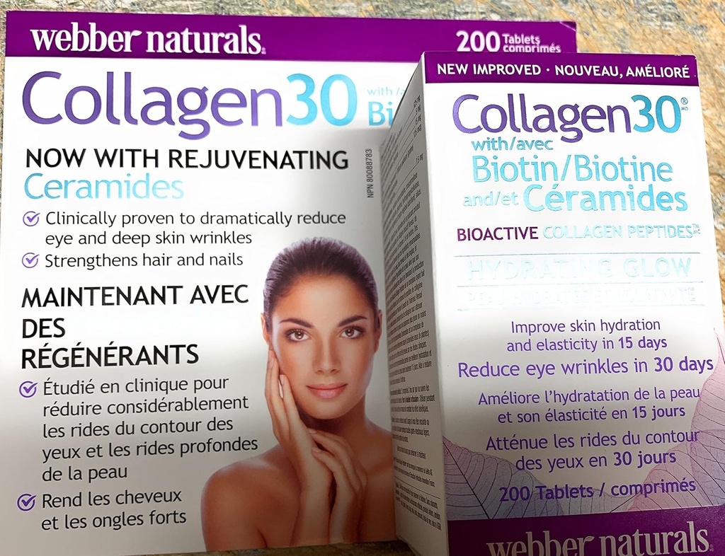 Webber Naturals Collagen 30 ile Biotin ve Ceramids, 200 Tablet