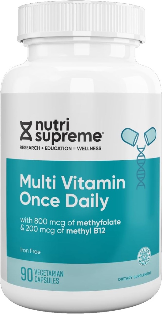 Nutri Supreme Multivitamin για άνδρες και γυναίκες με πάνω από 20 βιταμίνες και ορυκτά, ημερήσιο συμπλήρωμα διατροφής για την ανοσοποιητική υποστήριξη, Kosher, χορτοφαγική, 90 ημέρες προσφοράς