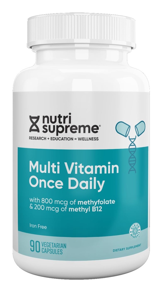 Nutri Supreme Multivitamin για άνδρες και γυναίκες με πάνω από 20 βιταμίνες και ορυκτά, ημερήσιο συμπλήρωμα διατροφής για την ανοσοποιητική υποστήριξη, Kosher, χορτοφαγική, 90 ημέρες προσφοράς