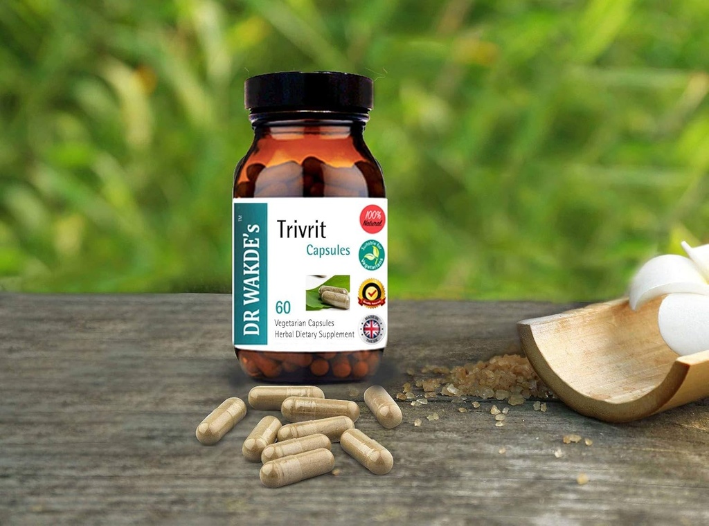 Κάψουλες Trivrit του DR WAKDE (Nishottar, 60 Veg Caps, φυτικό συμπλήρωμα, Ayurvedic Herb, όλα φυσικά, Vegan)
