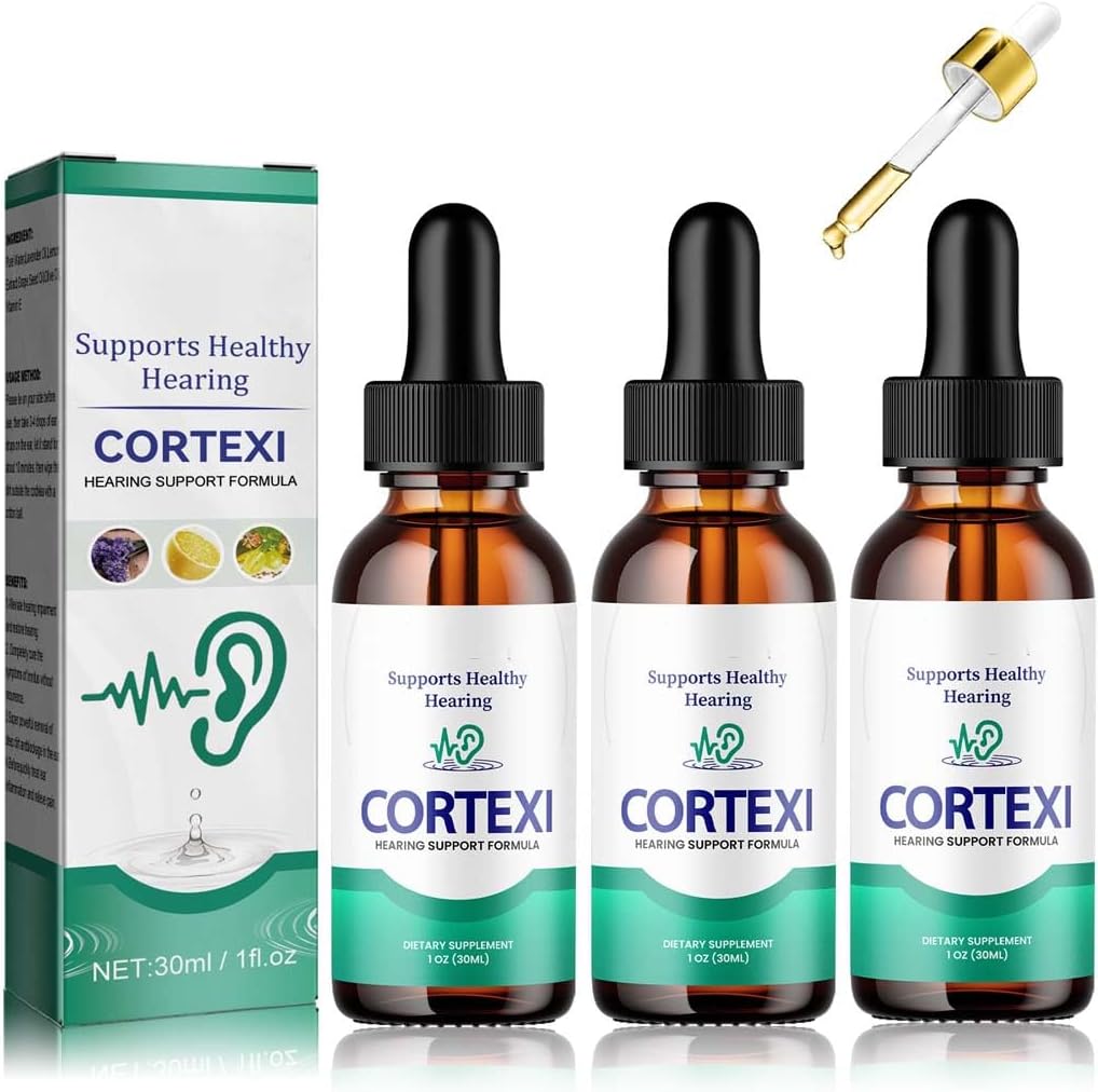 REYROB 3 Pack Cortexi Tinnitus Tedavisi, [1x30ML] Cortexi İşitme Destekleri,Cortexi Advanced Formula Drops for Ear Health