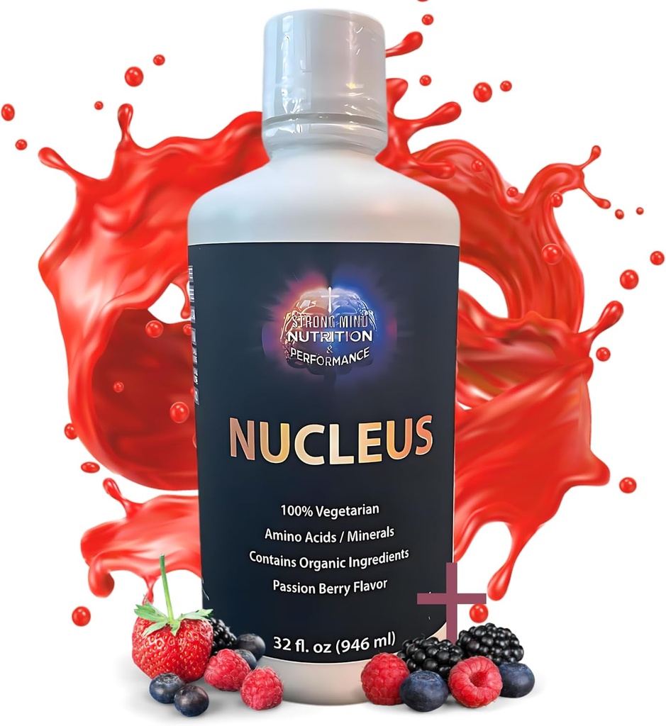 Nucleus Liquid Vitamins - Multivitamin Nutrition Drink for Men and Women, Sugar and Gluten Free, Vegetarian Multivitamin Supplement, No Artificial Flavors or Sweeteners - 32 oz (Passion Berry Flavor)