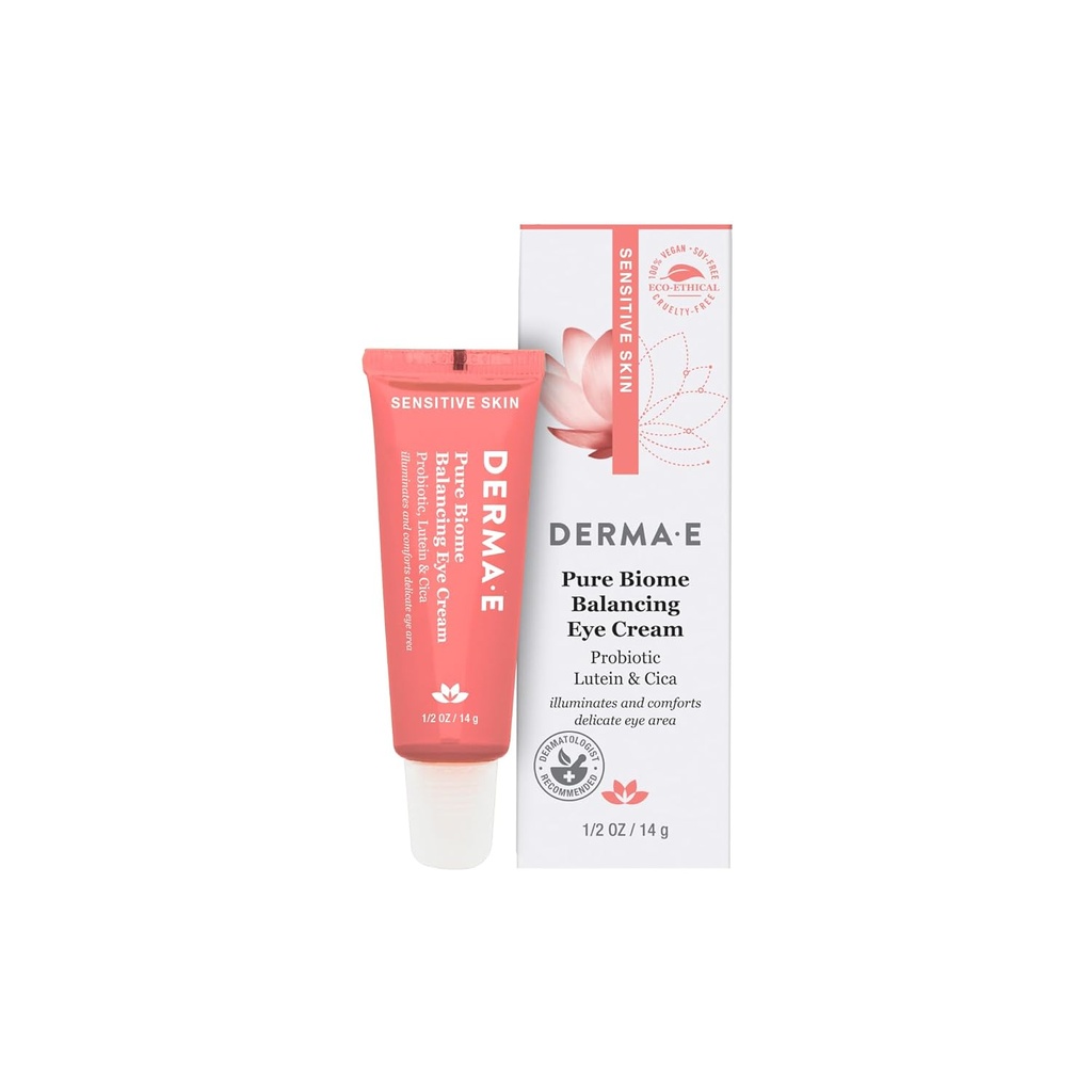 Derma E Καθαρή κρέμα ματιών εξισορρόπησης Biome, 0.5 OZ