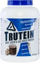 Vücut Beslenme Trutein Yüksek Protein Tozu:% 45 Whey,% 45 Casein,% 10 Egg White protein Shake Mix, Gluten-Free, Low sodyum, Low Carb Protein Supplement for Men & Women, Peanut Butter, 4lb