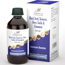 Elderberry Free Immune Support Syrup for Kids and Yetişkinler - Mükemmel Organik Siyah Tohum, Turmeric, Clove, Cinnamon & Cin - Toddler Immune ATM Without Organic Elder Syrup
