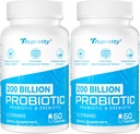 200 Milyar Cfus 12 Strains Probiyotik, 3 Organik Prebiyotik, Kadınlar için Probiyotikler, Immune, Gut, Digestive Health, Raf Stable, Non GMO, 120 Caps (120-Days Supply)