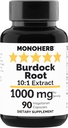 MONOHERB εκχύλισμα ρίζας Burdock 1000 mg - 90 κάψουλες χορτοφάγων