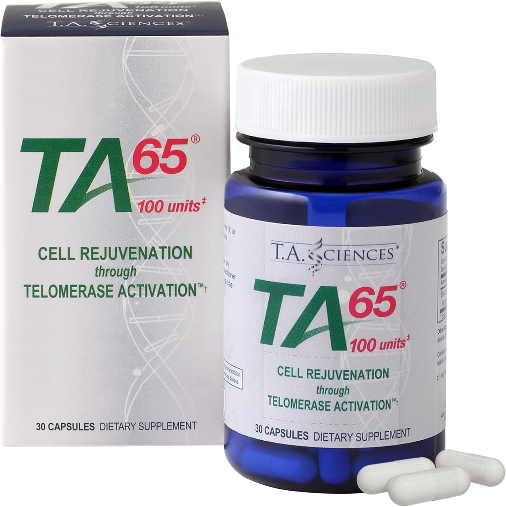 T.A. Sciences Telomerase Aktivasyonu Tamam - 100 Birim TA 65 MD, 30 Capsules