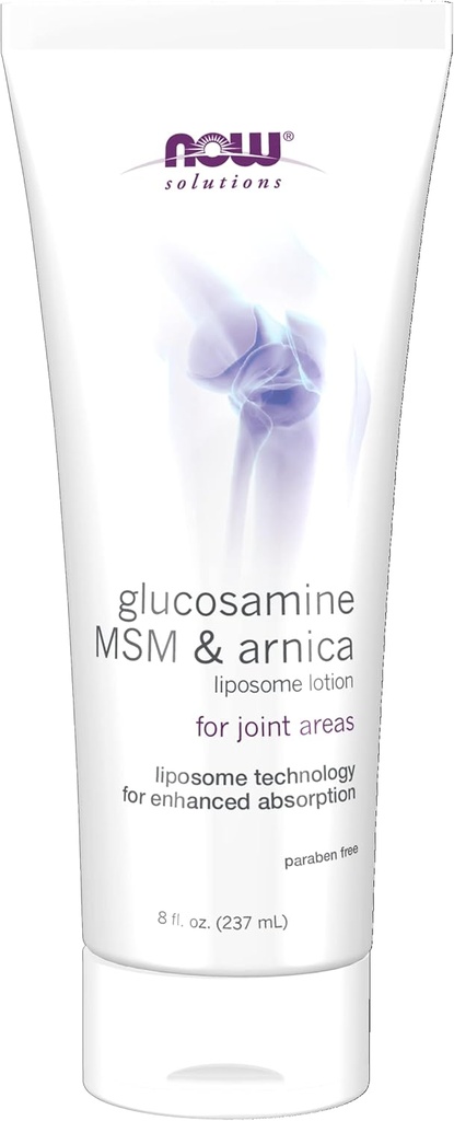 Şimdi Gıdalar Çözümleri, Glucosamine, MSM ve Arnica Liposome Lotion, For Joint Areas, Liposome Technology for Advancedd Abpole, 8-Ounce