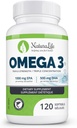Triple Strength Omega 3 Fish Oil Capsules | High EPA & DHA | 1000 mg | 100% Doğal Temel Şişmanları