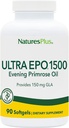 ΦύσηPlus Ultra EPO 1500 - Βραδινό λάδι Primrose - Προεμμηνορροϊκή και εμμηνοπαυσιακή αντιοξειδωτική υποστήριξη - Προάγει το καθαρό δέρμα - Χωρίς γλουτένη - 90 Softgels, 90 υπηρεσίες