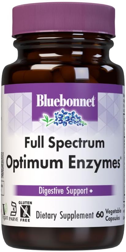 BlueBonnet Full Spectrum Perfect Enzymes Vegetarian Capsules, 60 Count