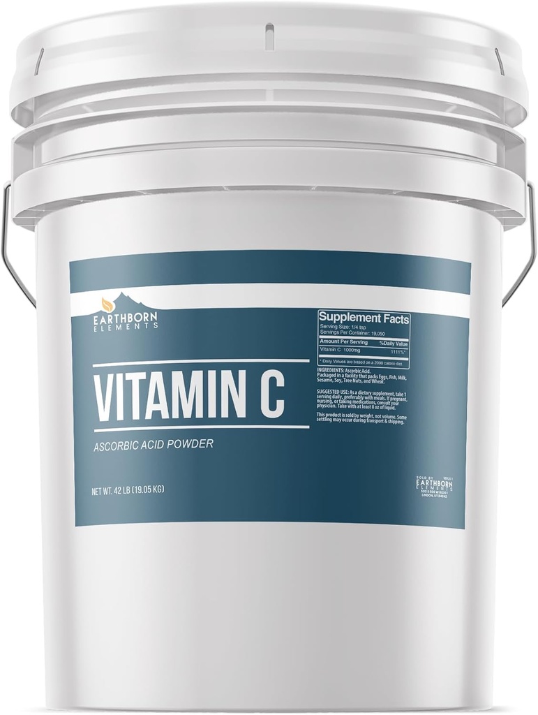 Earthborn Elements Vitamin C Powder (5 Gallon), Ασκορβικό οξύ, Συμπλήρωμα & Καθαρότερο