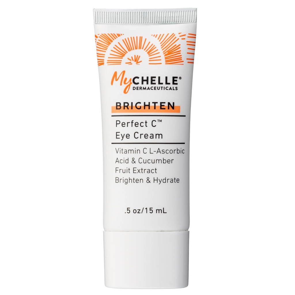 MyCHELLE Dermaceuticals Perfect C Eye Cream - Dark Circles ve Puffness için Göz Kremi C & Plant Stem Hücreleri Ağlama, Güzel Hatlar ve Wrinkles, 0,51 Fl Oz (Pazarlama)