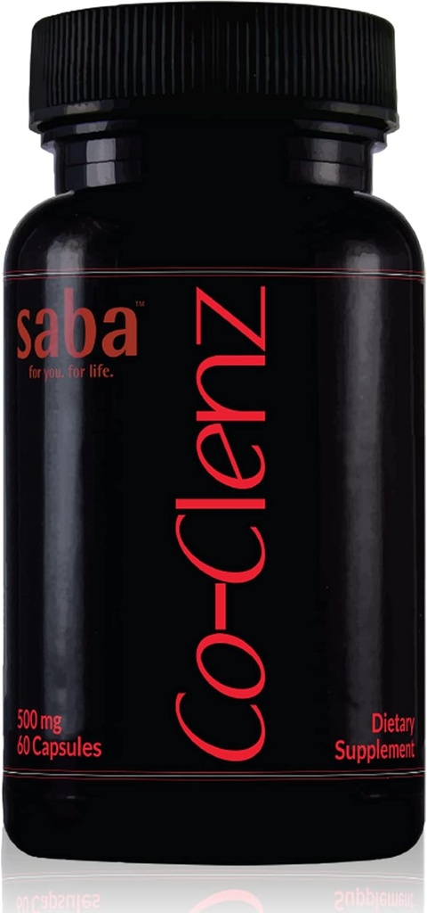 Saba Co-Clenz - Καθαρισμός 5 ημερών για άνδρες & γυναίκες-υποστηρίγματα υγείες κινήσεις του εντέρου-Detox, υγεία του εντέρου, βοηθά δυσκοιλιότητα -30 κάψουλες,