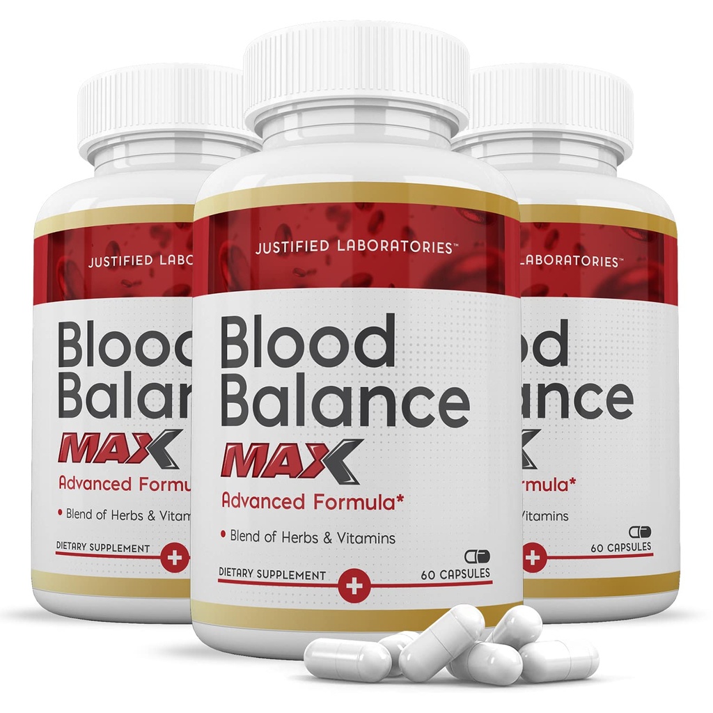 Αιτιολογημένα Εργαστήρια (3 Pack Blood Balance Max 1295MG Formula συμπλήρωμα χάπια 180 κάψουλες