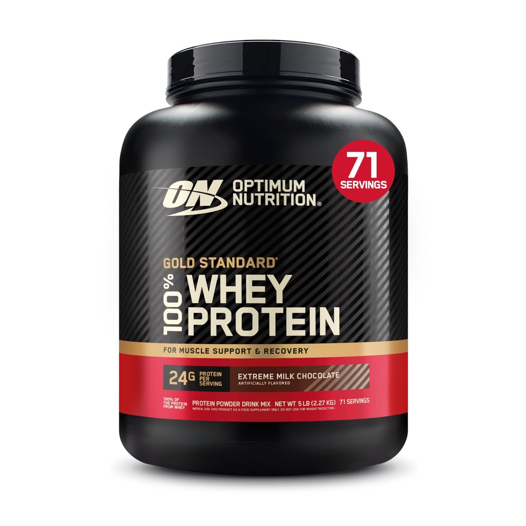 Βέλτιστη διατροφή Gold Πρότυπο 100% πρωτεΐνη Whey σκόνη, Extreme σοκολάτα γάλακτος, 5 Λίρες (συσκευασία Μαΐου Vary)