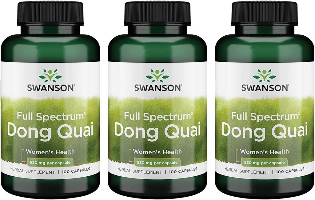 Swanson Dong Quai 530 Milligram 100 Capsules 3 Pack