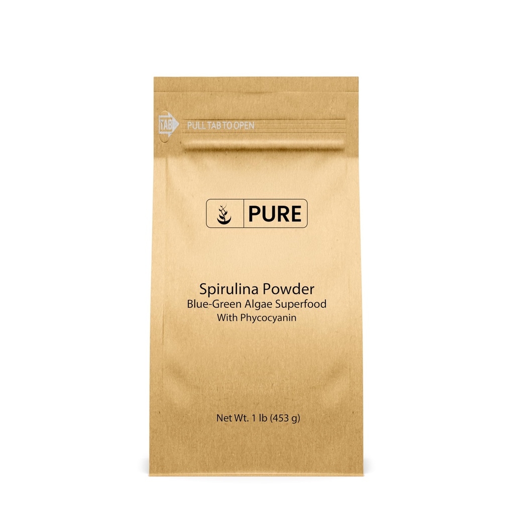 PURE ORIGINAL INGREDIENTS Spirulina Toz (1 lb) Green Algae Superfood Phycocyanin