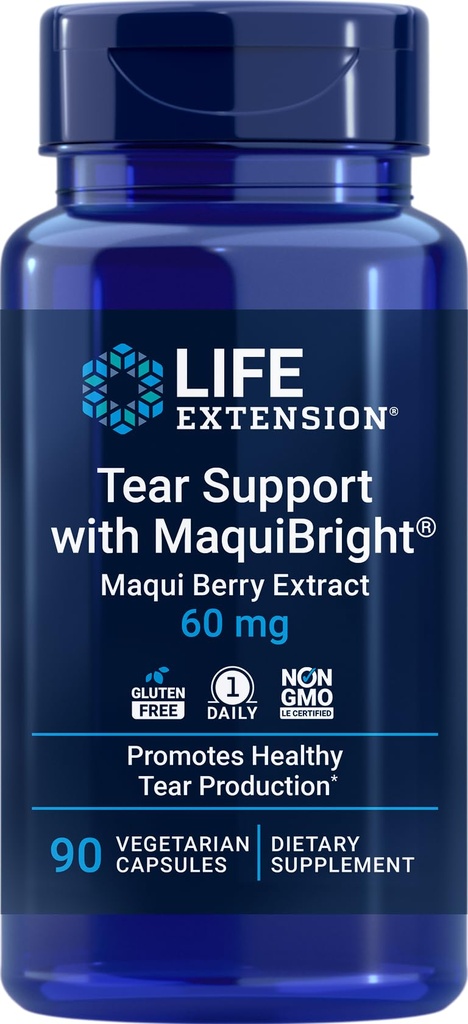 Επέκταση ζωής Δάκρυο Υποστήριξη με MaquiBright, 90 κάψουλες χορτοφάγων