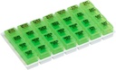 Ezy Δόση Εβδομαδιαία (7-Ημέρα) Hill Organizer, Βιταμίνη και ιατρική κουτί, Μεγάλη Pop-Out διαμερίσματα, 4 φορές την ημέρα, Πράσινο