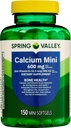 Spring Valley Food Mini 600 mg Plus Vitamin D3, 150 Kont, Diyet Tamam, Küçük Kalsiyum Pills Schell