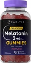 Carlyle Melatonin Gummies 3mg 