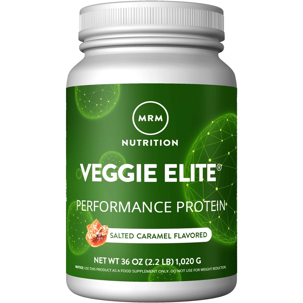 MRM Beslenme Veggie Elite Performans proteini | Salted Caramel Flavored| Plant-Based Protein| Digest | BCAAs / Vegan + Gluten-Free | Klinik Olarak Test Edilmiş| Digestive enzimler | 30 Servisler