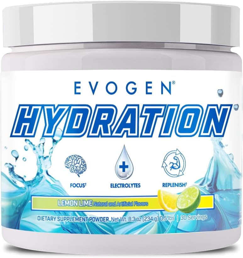 Evogen Hydration - Full Spectrum Electrolytes Toz | Sugar-Free Electrolyte Toz Supplement for Hydration, Energy, and Recovery | Coconut Water, B Vitamins, Pyum | Lemon Lime | 30 Hizmet
