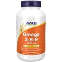 NOW Συμπληρώματα Τροφίμων, Ωμέγα 3-6-9 1000 mg με ένα μείγμα από λιναρόσπορο, Βραδινό Primrose, Canola, Μαύρο Σταφύλι και κολοκύθας Έλαια Σπόροι, 250 Softgels