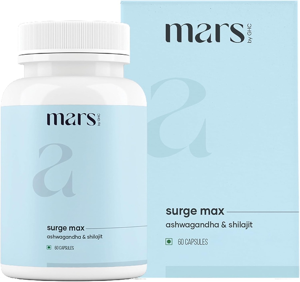 Marsmax Cerrah Doğal Capsules with Shilajit & Safed Musli | Supports Energy, Strength & Immunity | for Active Lifestyle | 60 Capsules | Pack of 1