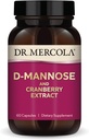 Dr. Mercola D-Mannose ve Cranberry Ekstraksiyon, 30 Hizmet (60 Capsules), Diyetsel Tamam, Destekler Urinary Tract Health, Non-GMO