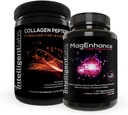 Akıllı Laboratuvarlar 2in-1 MagEnhance Supplement (High Abpole Chelated Magnezyum Kompleksi) ve Collagen and Toz (Unflavored Organik Hidrolyzed Tip 1 & 3 Collagen protein Toz)