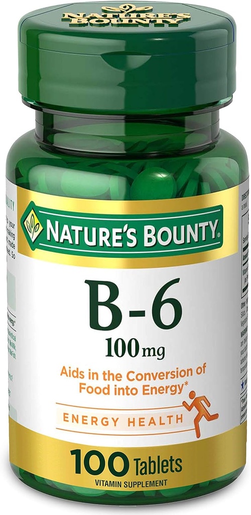 Doğa?s Bounty Vitamin B6, 100 mg, Tabletler, 100 Ct.