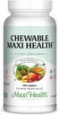 Maxi Health Chewable Multivitamin για παιδιά, εφήβους και ενήλικες - Cherry Chewable Vitamins για ενήλικες & παιδιά - Kosher Kids Multivitamin + Iron (180 Tablets)