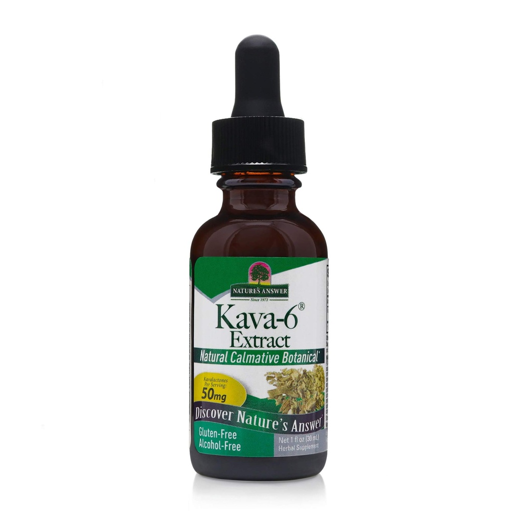 Nature's Answer Kava-6 Extract | Supports Stress Relief | Gluten-Free, Alkol Özgür & Vegan 1oz