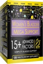 Actif Women's Bladder Mega Support with 15+ Faktörs, Non-GMO, for Bladder Control and Complete Bladder Support, Made in USA, 120 Count Count