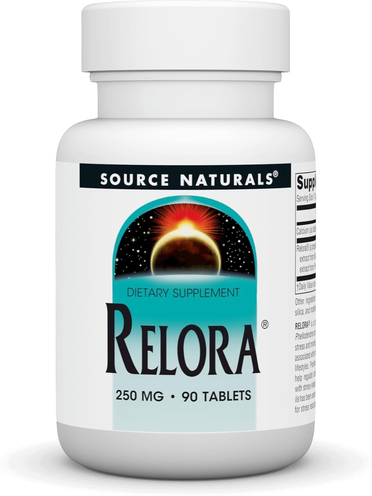 Source Naturals Relora, Sağlıklı Yeme Davranışı ve Kas Rahatlama Desteği *, 250 mg - 90 Tabletler