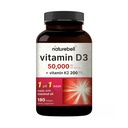 NatureBell Βιταμίνη D3 50.000 IU + K2 200 mcg, 180 Softgels 