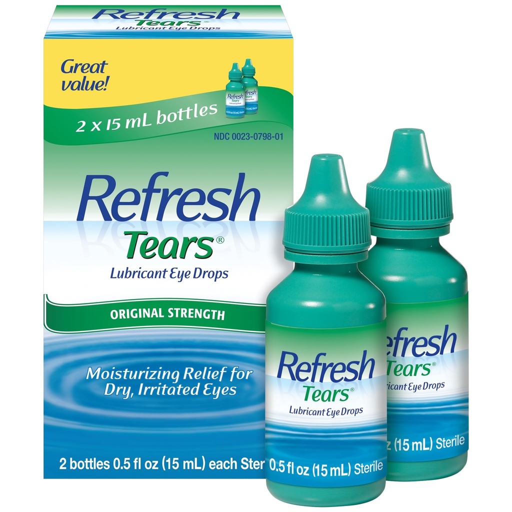Yeni Tears, Lubricant Eye Drops, 2 Şişes .5 fl oz (15 ml)