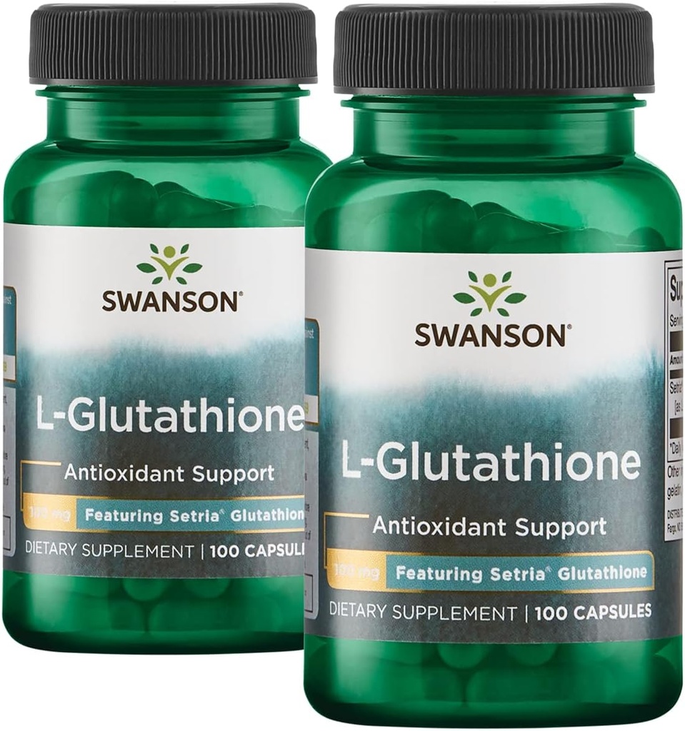 Swanson Platinum Acid L-Glutathione 100 Milligram 200 Capsules 2 Şişes